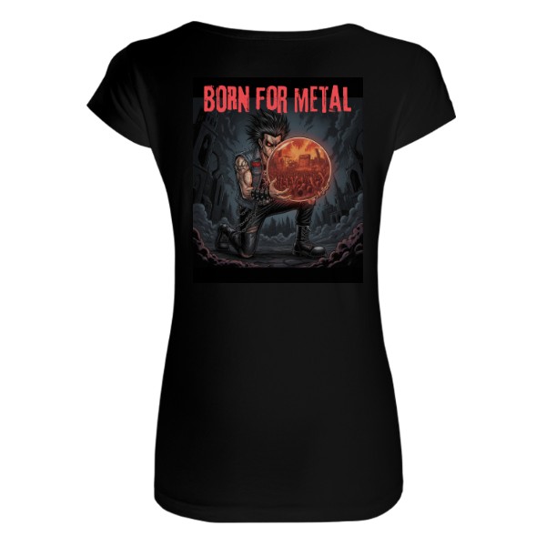 Tričko s potiskem born for metal malé