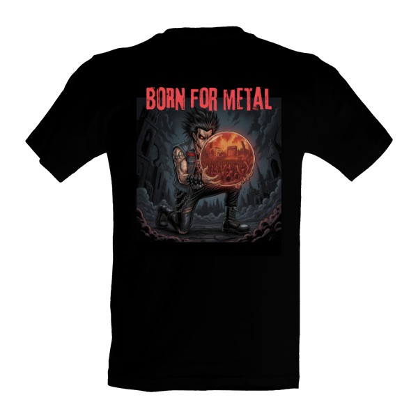 Tričko s potiskem born for metal