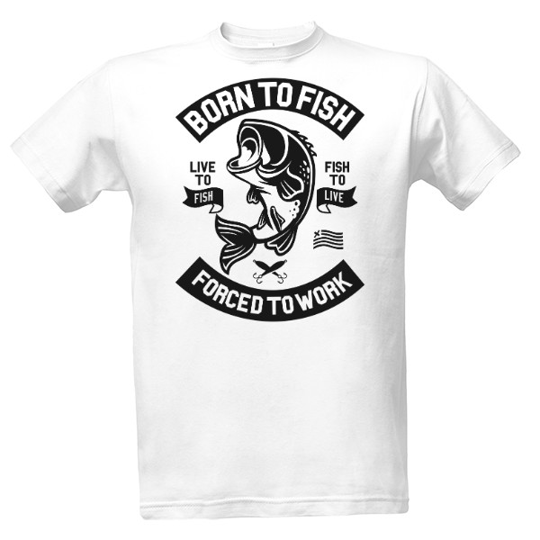 Tričko s potiskem Born To Fish Ramirez hip hop