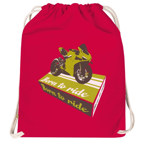 Organic gymsack  born to ride