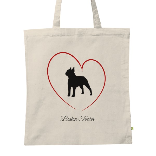 BIO plátěná taška s potiskem Boston Terrier-Boston Terrier