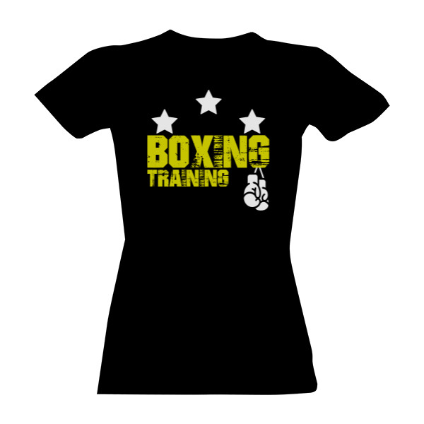 Tričko s potiskem Boxing training girl