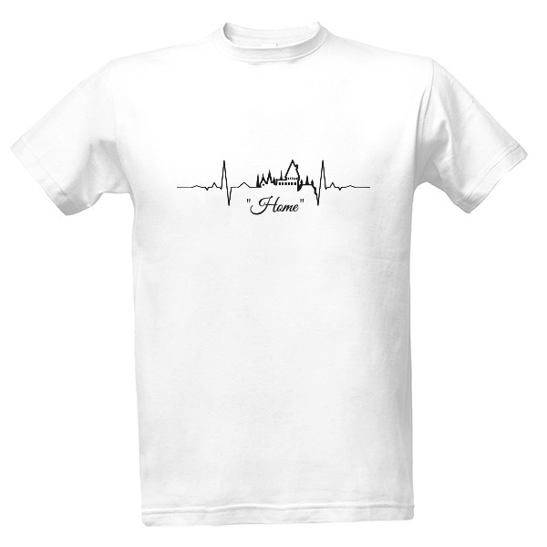 Tričko s potiskem Bradavice jsou domov