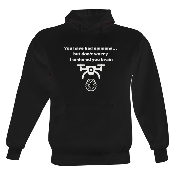Men's hoodie s potiskem brain on way white