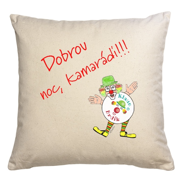 Polštář bavlněný  s potiskem Brdíkův bavlněný polštář