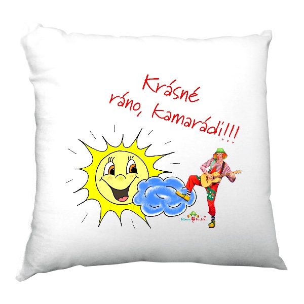 Polštář saténový s potiskem Brdíkův sluníčkový polštář