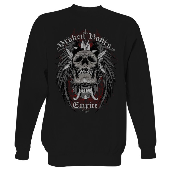 Mikina bez kapuce Unisex s potiskem broken bones ramirez bez kapuce hip hop
