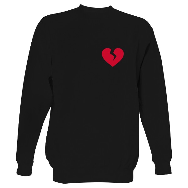 Mikina bez kapucne Unisex s potlačou BROKEN HEARD