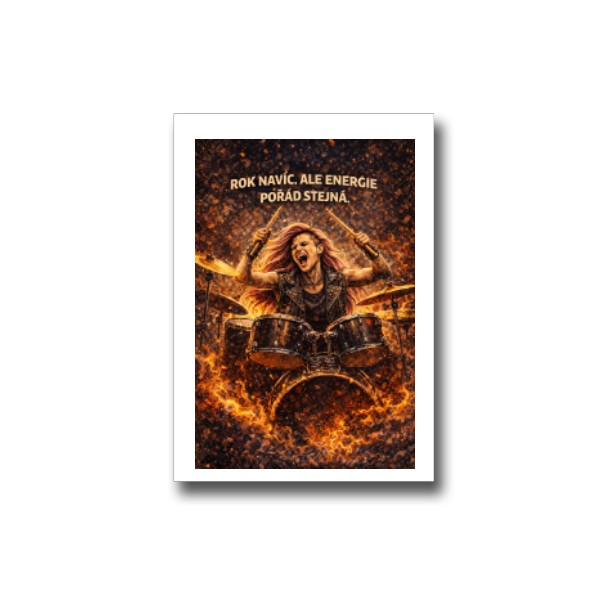 Přáníčko s potiskem Bubenice