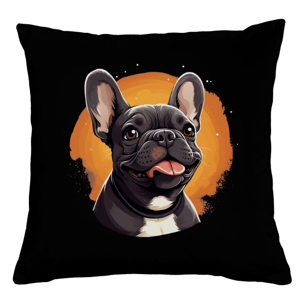 Vankúš bavlnený s potlačou Buldoček