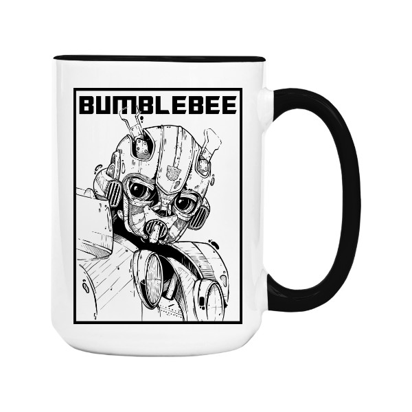Hrnček veľký farebný s potlačou Bumblebee s textom