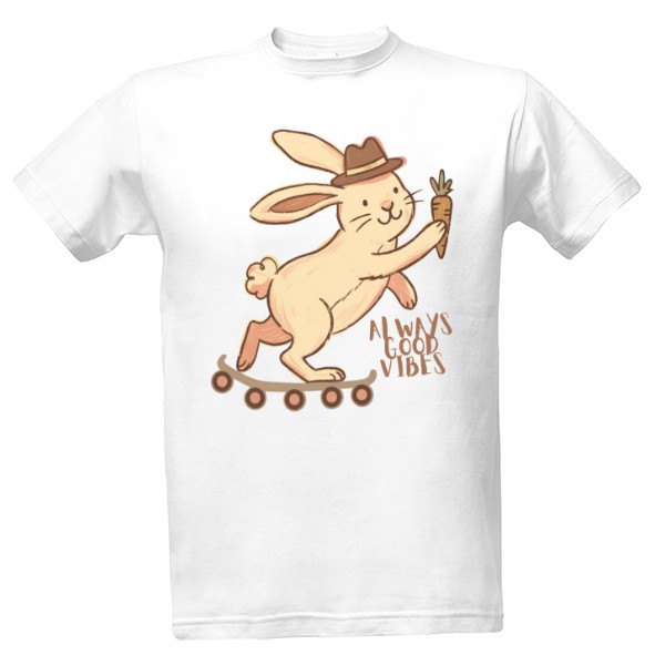 Tričko s potiskem Bunny Good Vibes