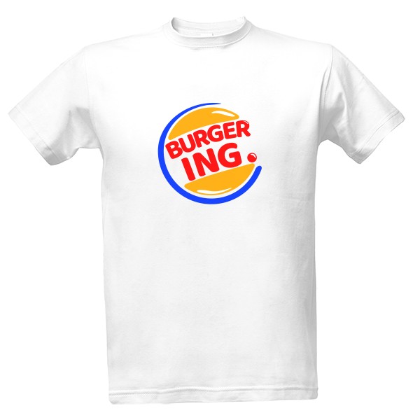 Tričko s potiskem Burger ING.