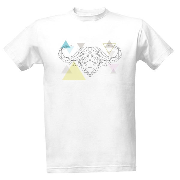 Tričko s potiskem Buvol geometric