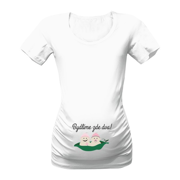 Tričko s potiskem Bydlíme zde dva