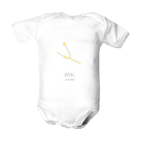 Dětské body  s potiskem Býk (20. dubna – 20. května) souhvězdí