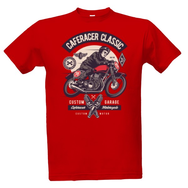 Tričko s potiskem Caferacer Rider