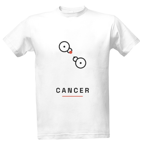 Tričko s potlačou Cancer – znamenie zverokruhu po anglicky (pánske)