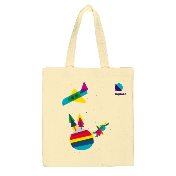 Canvas bag with colorful print
