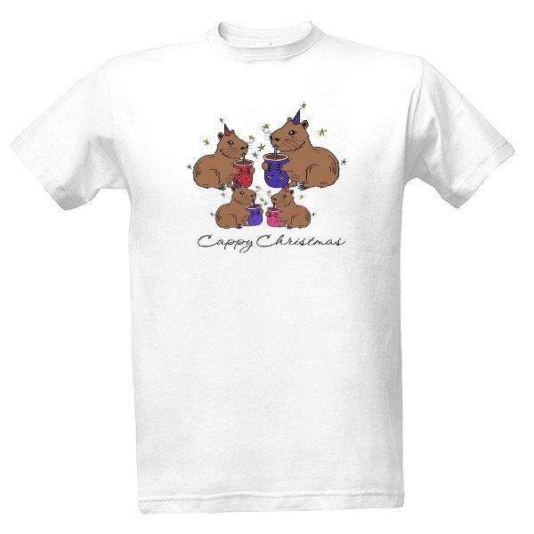 Cappy Christmas Capybara family - men