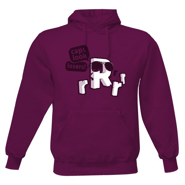 Pánská mikina s kapucí s potiskem Caps Look - Mikina
