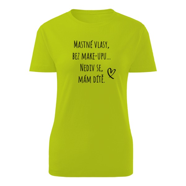 Tričko s potiskem čas s dítětem