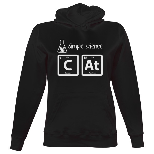 Ladies' hoodie s potiskem Cat science