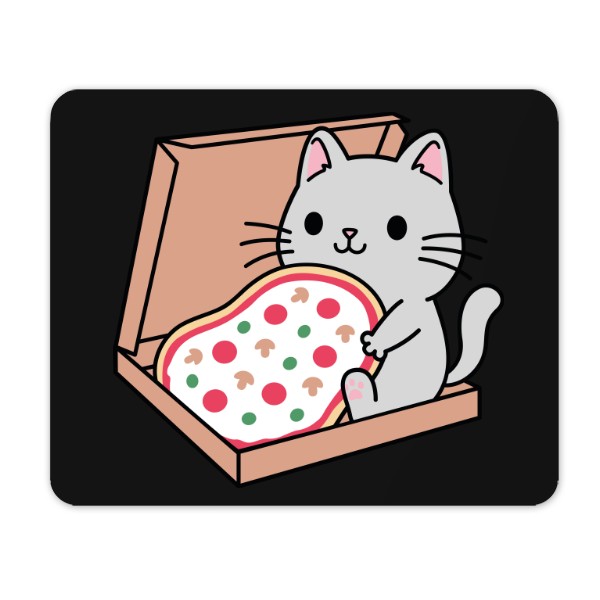 Mouse pad s potiskem Cat with pizza