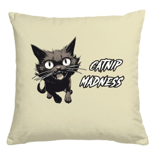 Polštář bavlněný  s potiskem Catnip madness