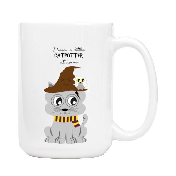 Hrnek velký s potiskem Catpotter hrneček