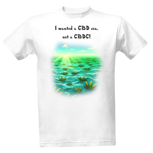 Tričko s potiskem CBD sea