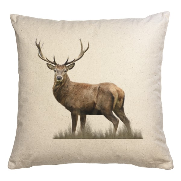 Polštář bavlněný  s potiskem  Jelen