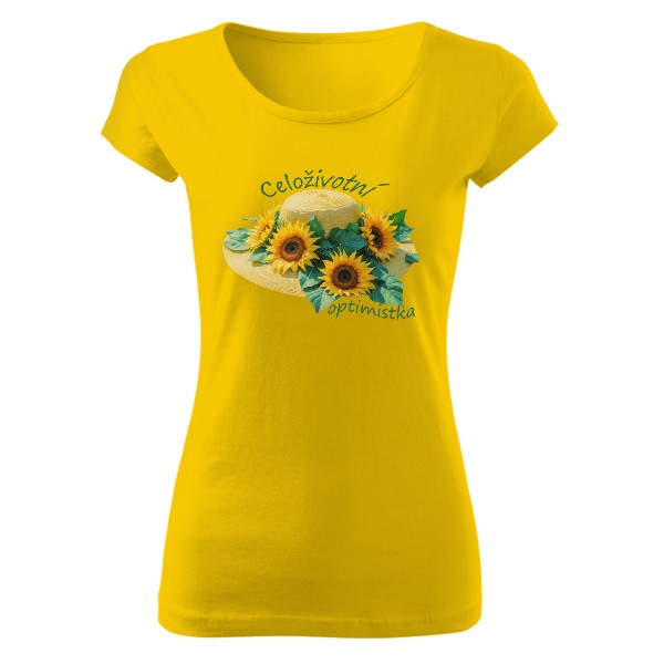 Tričko s potlačou Celoživotní optimistka1