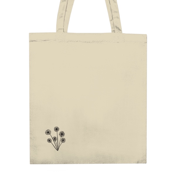 Nákupní taška unisex s potiskem Černé kytičky