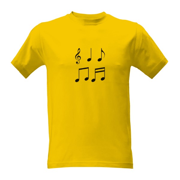 Tričko s potiskem Noty