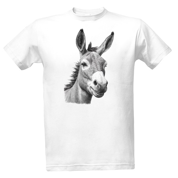 Černobílý oslík - styl tužka