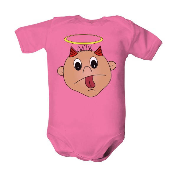 Dětské body  s potiskem Čertík se svatozáří