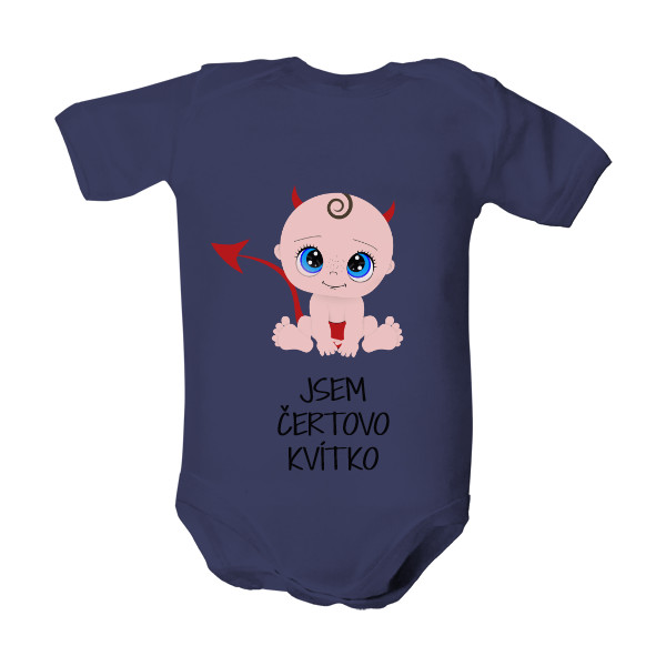 Dětské body  s potiskem čertovo kvítko