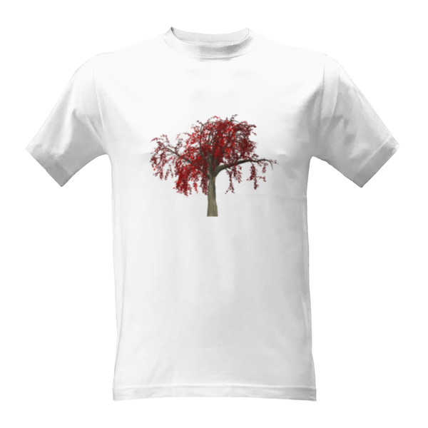 Tričko s potiskem Červený strom