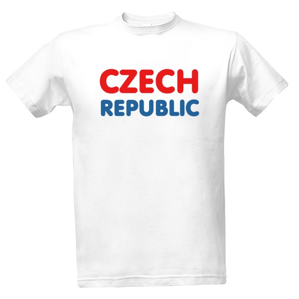 Tričko s potiskem Česká republika - Czech republic nápis