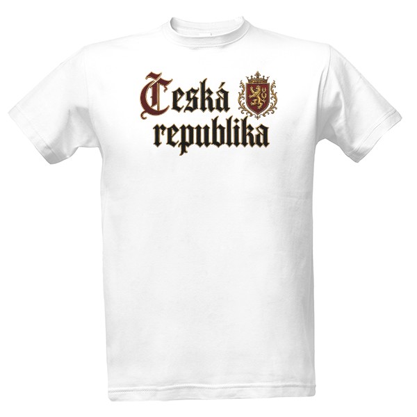 Tričko s potiskem Česká republika-Heraldický lev-Luxusní motiv-1