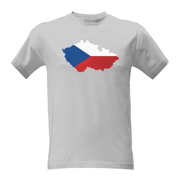 Tričko s potiskem Česká Republika vlajka 1
