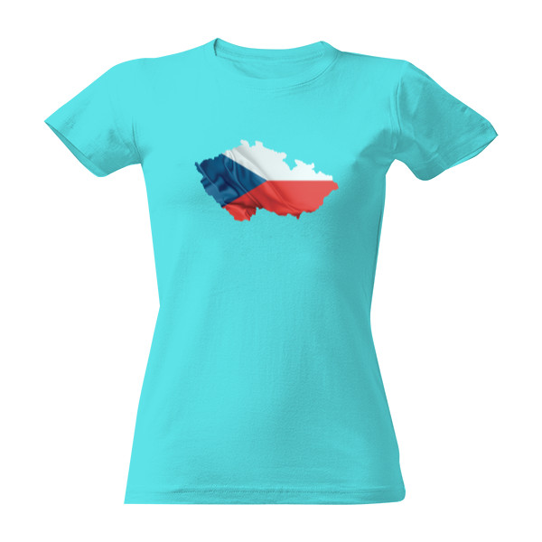 Tričko s potiskem Česká republika vlajka 2