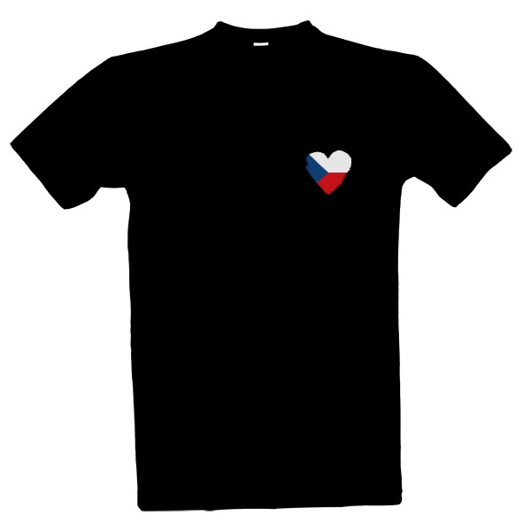 Tričko s potiskem Česká vlajka srdce