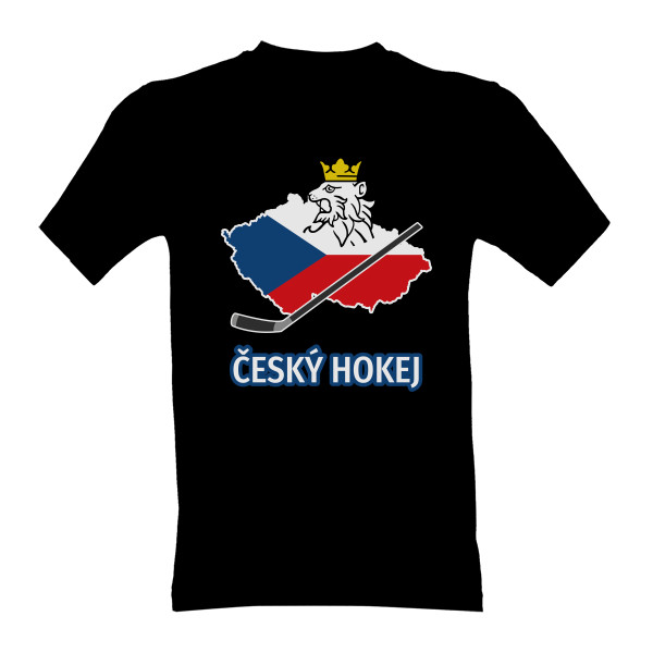 Tričko s potiskem Český hokej (tmavý podklad)