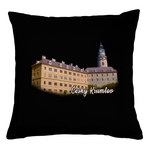 Polštář bavlněný  s potiskem Český Krumlov
