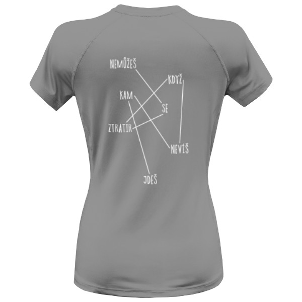 Dámské funkční tričko Premium s potiskem Cesta - bílá