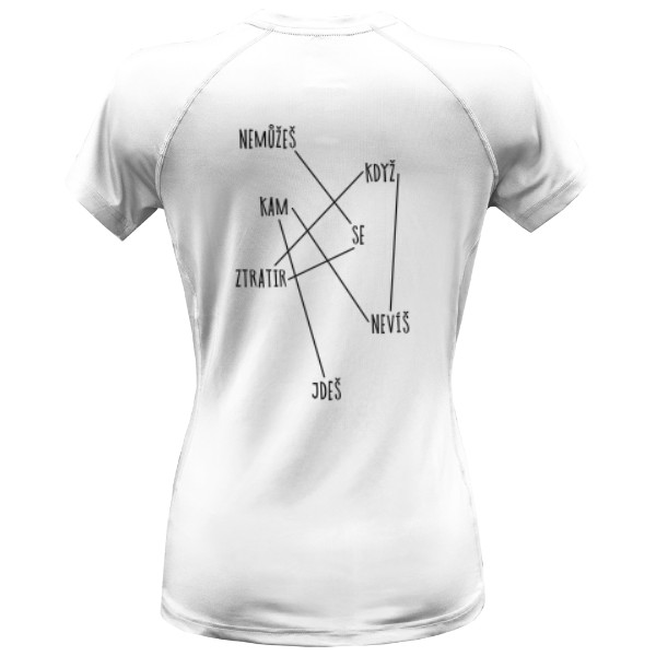 Dámské funkční tričko Premium s potiskem Cesta - černá