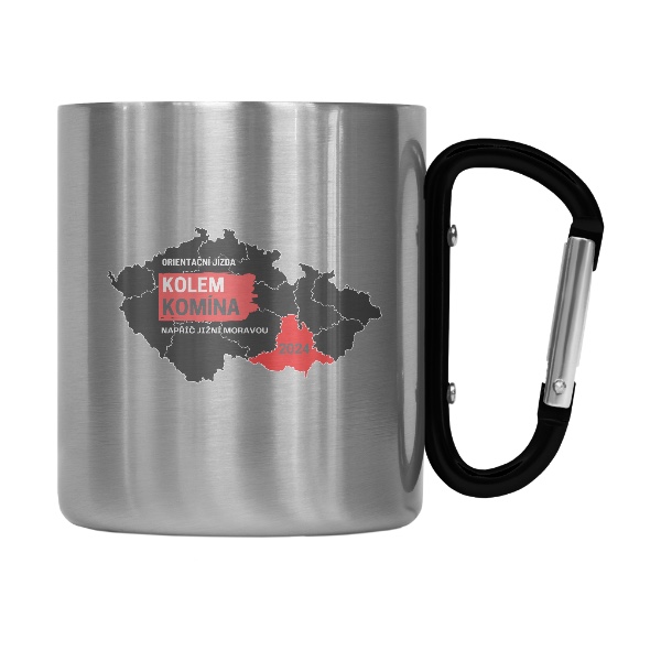 Hrnek nerez s karabinou s potiskem Hrnek cesťák