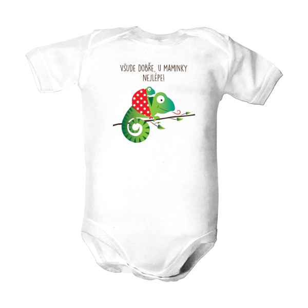 Dětské body  s potiskem Chameleon u maminky